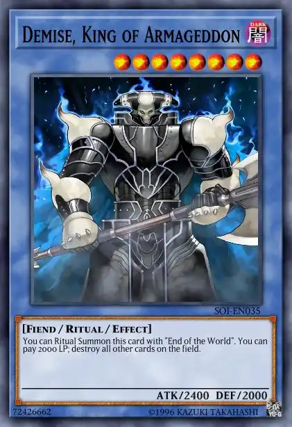Edison Rulings for Demise, King of Armageddon